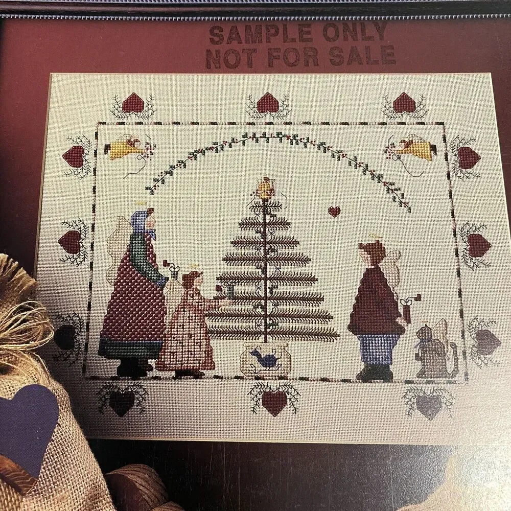 VTG 1989 My Christmas Angels Leisure Arts Leaflet #736 Book 4 Cross Stitch